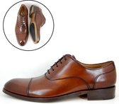 Stravers - Maat 49 Elegante Zakelijke Herenschoenen Bruin Grote Maten Nette Schoenen