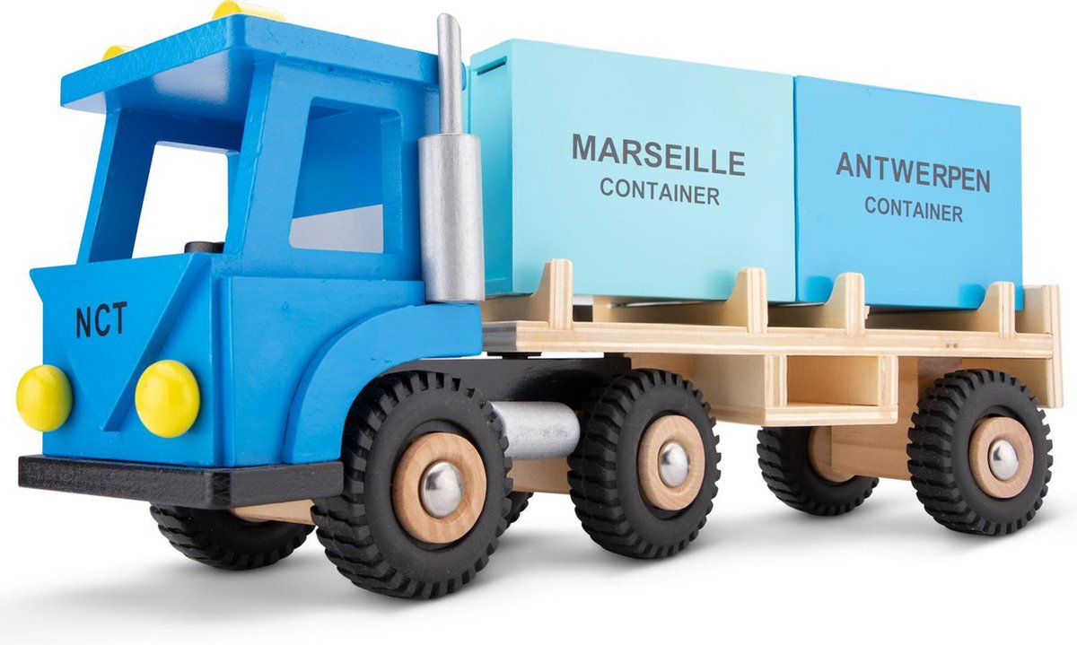Raadplegen Boomgaard Uitputting New Classic Toys Houten Speelgoed Vrachtwagen met 2 containers | bol.com