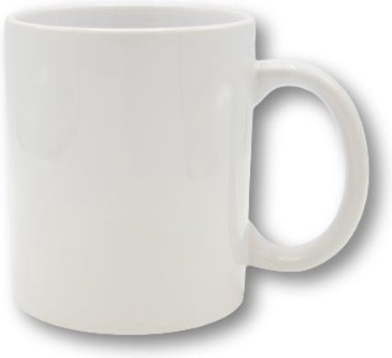 Mug céramique 330ml (11oz) Blanc brillant - Qualité AAA - Diamètre 82mm