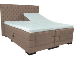 Slaaploods.nl Princess - Elektrische Boxspring inclusief matras - 200x210 cm - Beige/Zand