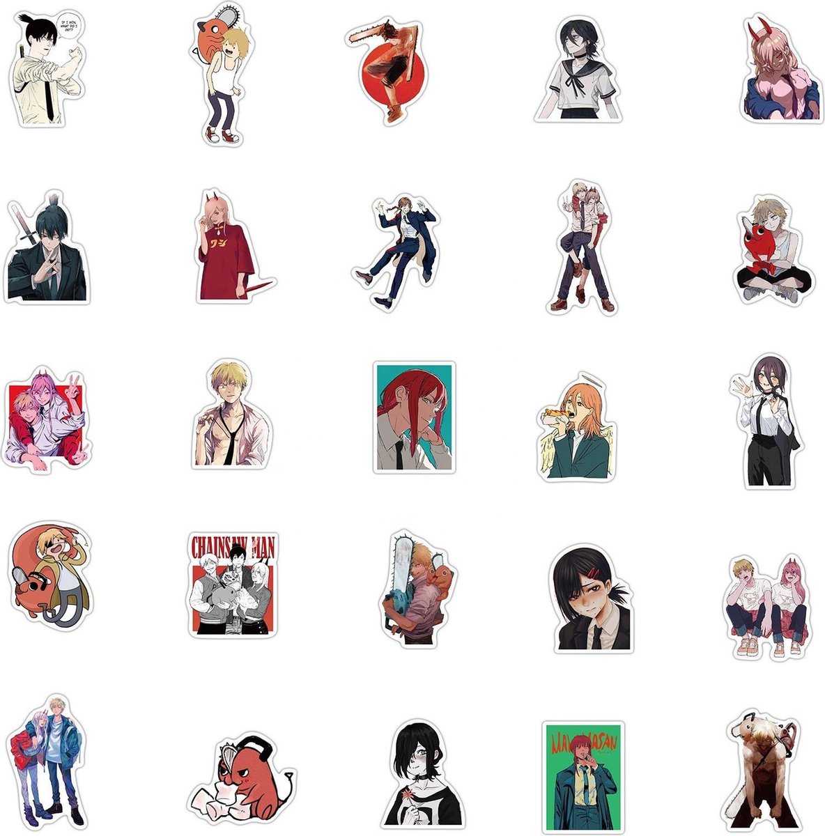 Chainsaw Man Stickers 50 stuks Chainsaw man Chainsaw Man vol 1