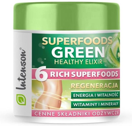 Intenson superfoods green healthy elixir koktajl pobudzaj? Cy suplement diety 150g (w)
