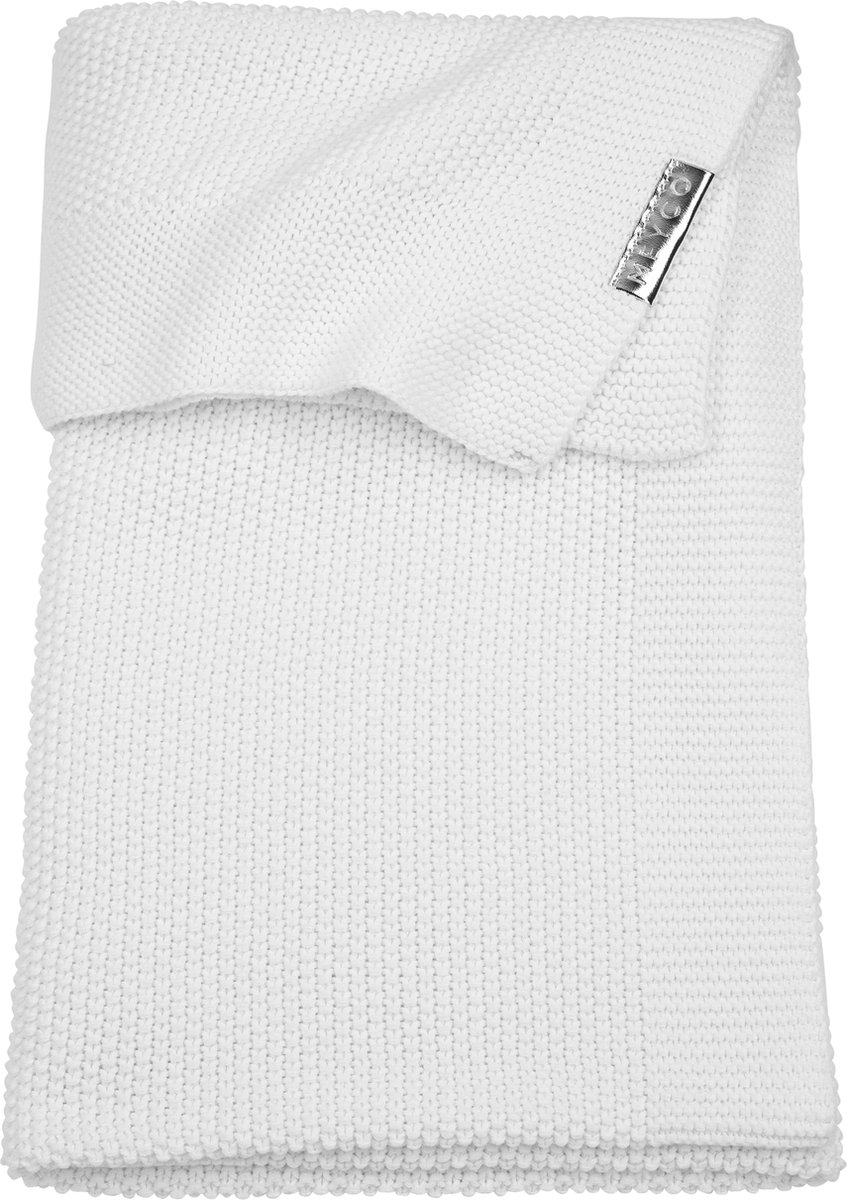 Meyco biologische ledikantdeken  Mini Relief - Warm Wit - 100x150 cm