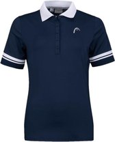 HEAD Perf Polo II Shirt Dames Tennisshirt Blauw - Maat S