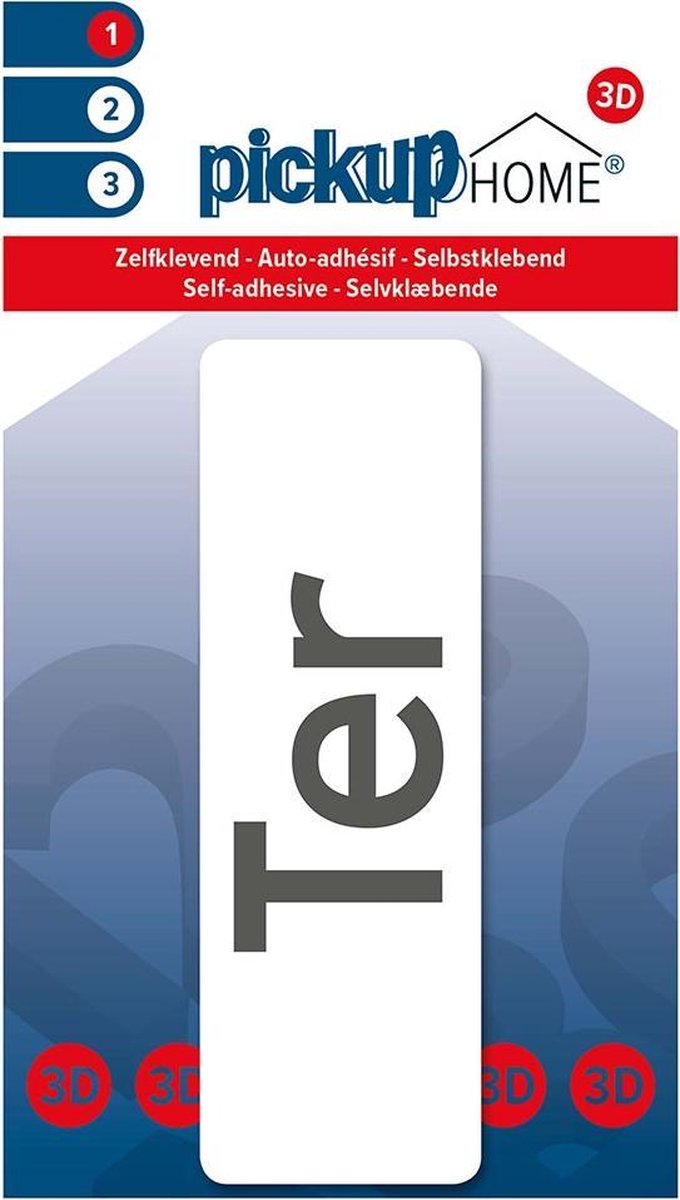 Pickup 3D Home Ter wit - zelfklevend