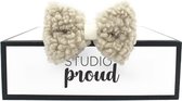 Studio Proud - Bow Tie - Teddy Light - met klittenband - te combineren met bijpassende halsband en riem