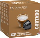 Italian Coffee - Macchiato/Cortado Koffie - 16x stuks - Dolce Gusto compatibel