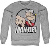 Popeye Sweater/trui -L- Man Up! Grijs