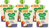 Olvarit BIO Knijpzakjes 6+ Maanden - Peer Appel Bosbes - 6 x 90g