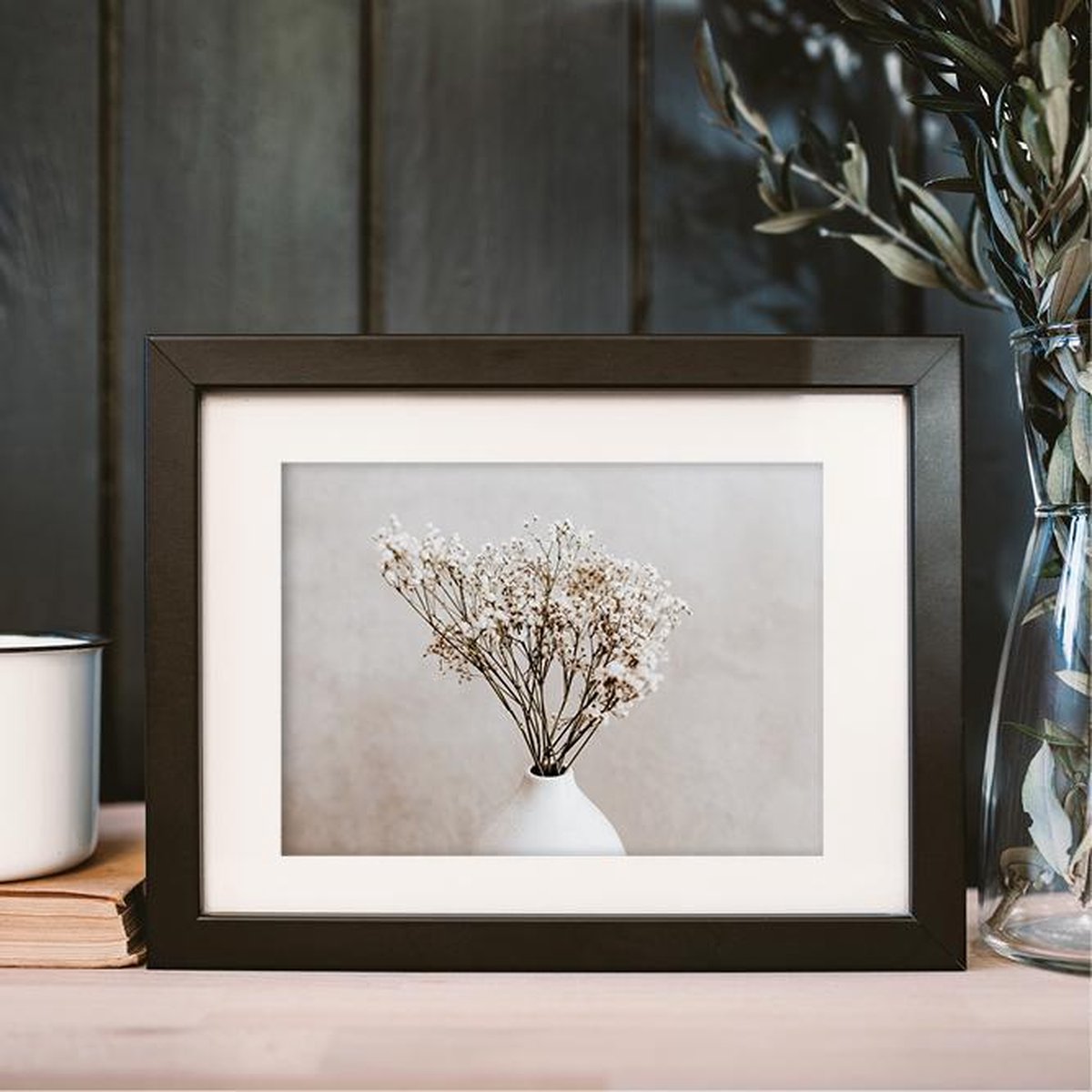 Poster Gipskruid in een vaas 13x18 cm. | bol.com