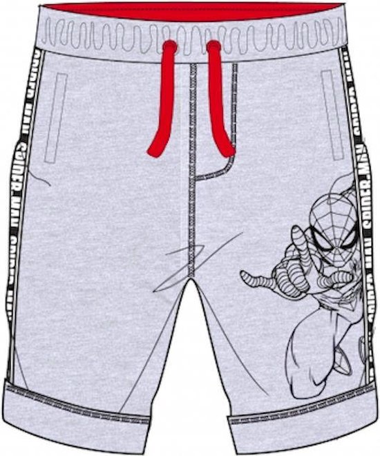 Spiderman jongens short - korte broek - bermuda - grijs - Maat 104 / 4 jaar  | bol.com