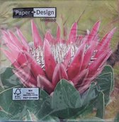 Paper+Design Servetten - Madiba protea - 33 x 33