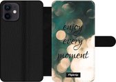 Wallet case - geschikt voor iPhone 12 Mini - Enjoy Every Moment