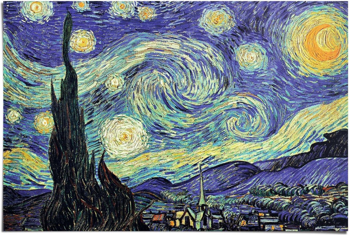 encadré Vincent Van Gogh Nuit étoilée Affiche 61x45.7cm 