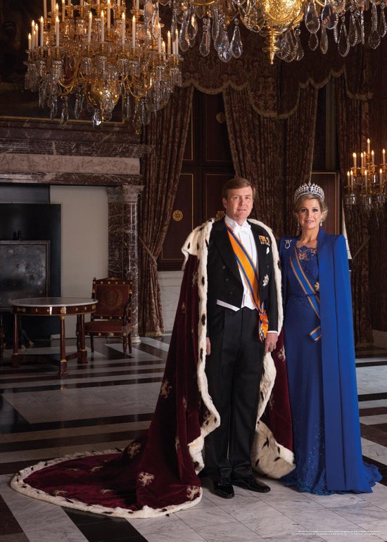 Poster: Staatsiefoto Willem Alexander en Maxima - Bol