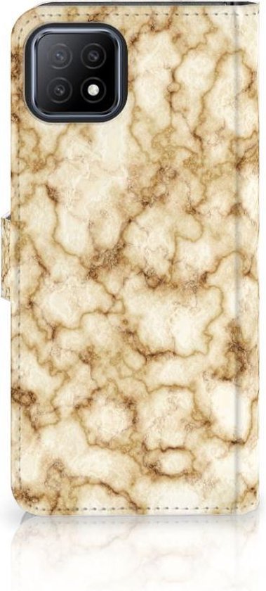 Etui Housse pour OPPO A73 5G Coque Téléphone Or Marbre