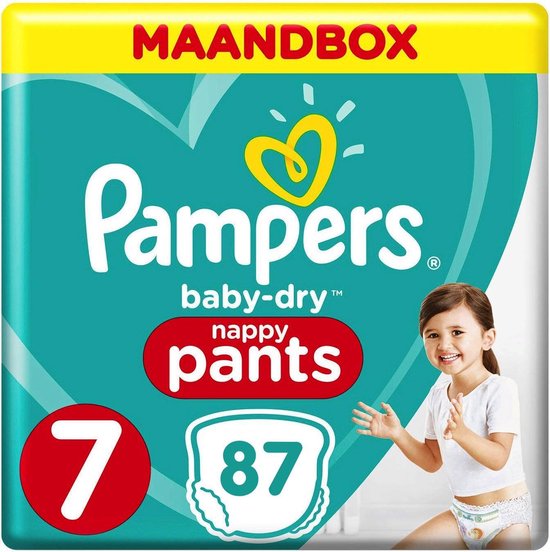 Foto: Pampers baby dry pants maat 7 maandbox 87 luierbroekjes