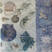 Nouveau -  servetten - 33 x 33 - Lunchservetten - Antique shells