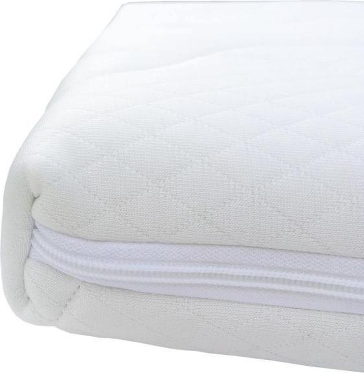 Slaaploods.nl Topdekmatras - Koudschuim Comfort - 90x220 cm - Dikte 8 cm Wit