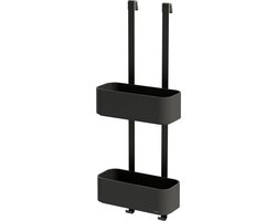 Tiger 2-Store - Ophangbaar doucherek 25 cm - Zonder boren - Zwart