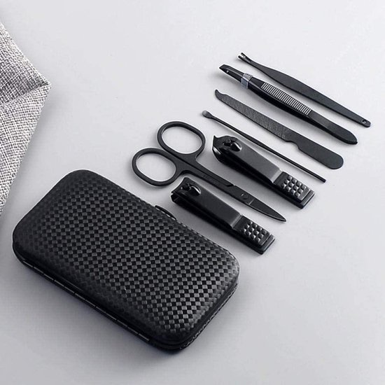 XYZ Goods - Manicure en Pedicure set - 7 Delige-set inclusief nagelknipper in nette lederen opberg etui - XYZ Goods