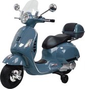 Vespa - Kinderscooter - Grijs - Elektrisch - Luxe uitvoering: Windscherm, koffer + muziek - 12V