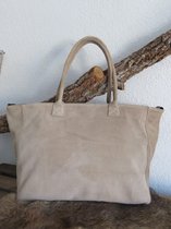 handtas/shopper van soepel suède