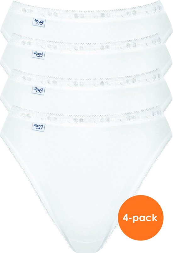 Sloggi Women Basic Tai - dames tai slip (4-Pack) - wit - Maat: 38