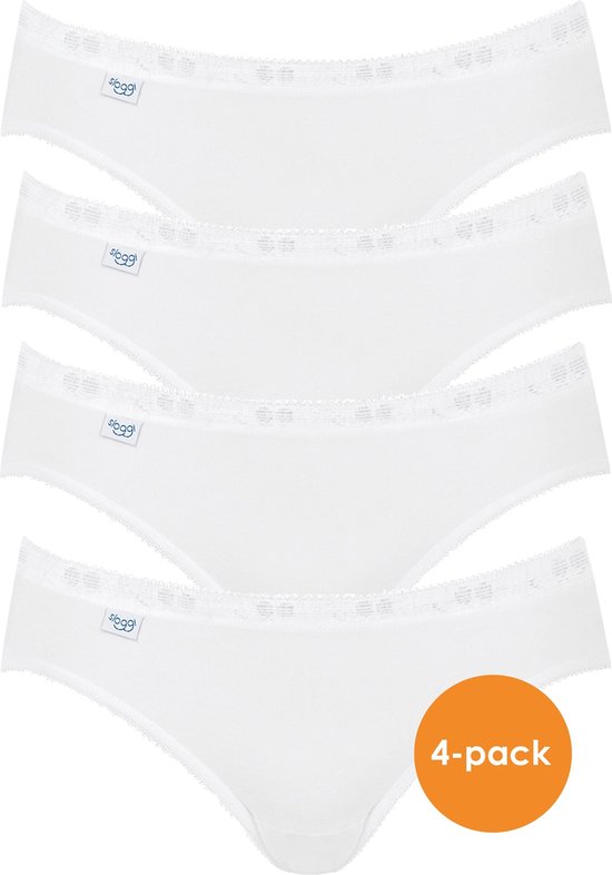 Sloggi Women Basic Mini - dames mini slip (4-Pack) - wit - Maat: 40