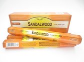 5x pakjes wierook stokjes sandalwood/sandelhout 20 stuks - meditatie/mediteren wierook