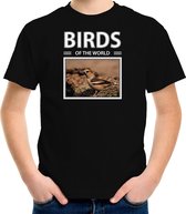 Dieren foto t-shirt Appelvink vogel - zwart - kinderen - birds of the world - cadeau shirt vogel liefhebber XS (110-116)