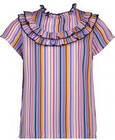NONO Meisjes blouses NONO Tyuna ss blouse with fancy frill de Light Porcelaine 134/140