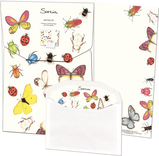 Moses - 26214 – Flowers & friends briefpapier set - Spruit kids conceptstore