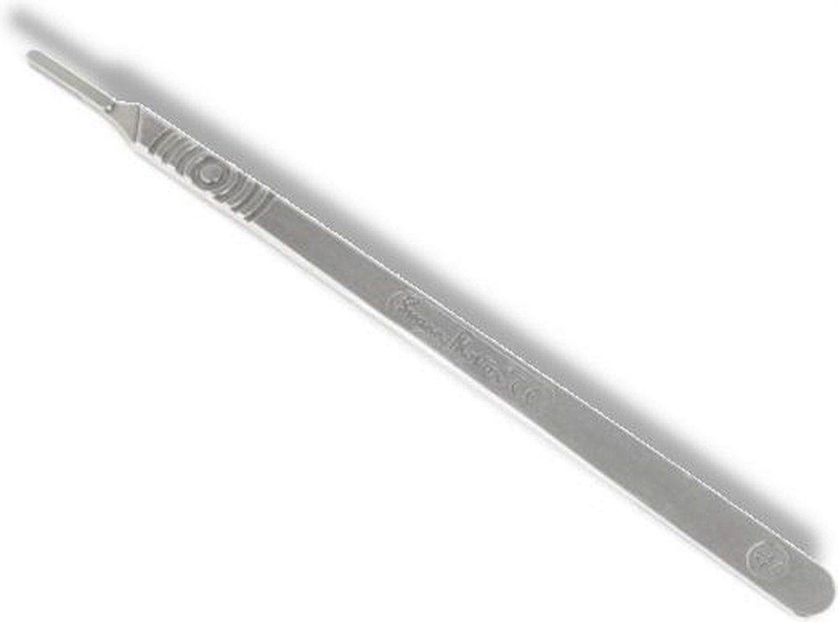Goedkoopste Swann Morton Scalpelhandvat heft 4L (extra lang) nummer 4 Swann Morton - RVS - Extra lange scalpelhouder / meshouder - Nummer 4