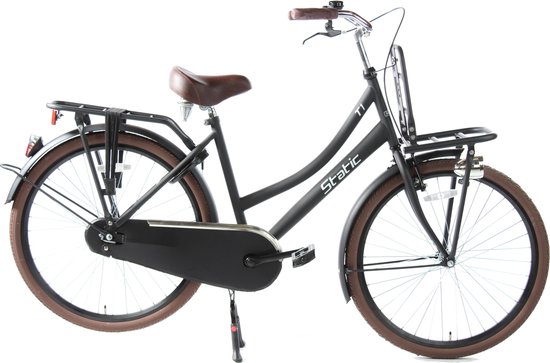 maat ondernemer dood Static Meisjes Transporter fiets 26 inch Mat zwart | bol.com