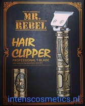 MR.REBEL Hair Clipper Professional T-Blade Tondeuse - baardtrimmer USB-oplaadbaar snoerloze elektrische kapsalon T-Blade trimmer voor mannen goud -0 - 1 - 2 - 3- 4 mm