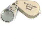 Loep - Mini vergrootglas - Vergrootglas - Kleine vergrootglas - Vergrootglas met LED - Mini vergrootglas met verlichting - 30x21mm