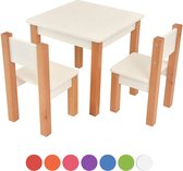 Mobi furniture Mario - kindertafel met 2 stoelen - wit