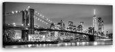 Schilderij op canvas - Canvas, Brooklyn Bridge