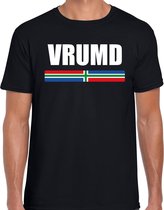 Vrumd met vlag Groningen t-shirts Gronings dialect zwart voor heren S