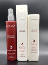 L'anza Healing Colorcare set protect - Color Guard spray 200ml - Color-Preserving Shampoo 300ml - Color-Preserving Conditioner 250ml - behoud van kleur