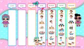 Franstalig! Pakket planbord Dolls - weekplanner Kind - Planbord Kinderen - Planbord Kind - magneetbord voor kinderen - planbord - weekplanner - autisme - planner
