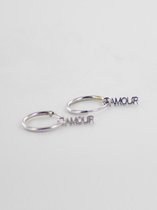 Oorring hanger amour - Zilver