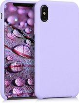 kwmobile telefoonhoesje voor Apple iPhone X - Hoesje met siliconen coating - Smartphone case in lavendel