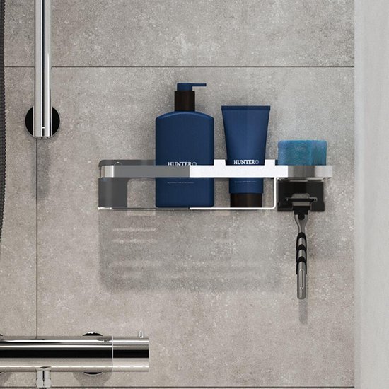 Tiger Caddy - Panier de douche avec crochet porte-serviette 32 cm - Chrome