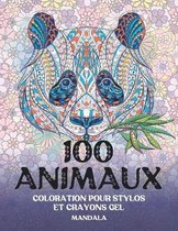 Coloration pour stylos et crayons gel - Mandala - 100 animaux