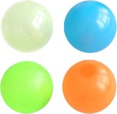 Globbles - Fidget Sticky balls glow in the dark - Globbles balls - Klevende bal - Fidget toys - 4 stuks