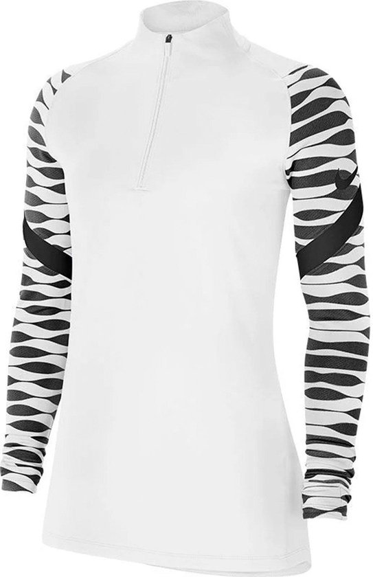 Nike Dri-Fit Strike Sporttrui - Maat M  - Vrouwen - wit/zwart