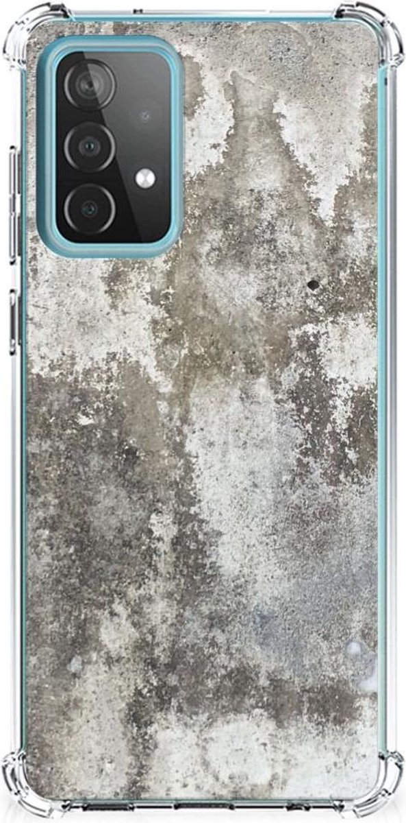 Samsung Galaxy A52 4G/5G Anti-Shock Hoesje Beton Print