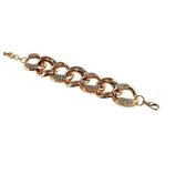 The Oval schakelarmband - Roségoud / 16+7cm